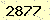 請輸入此驗證碼 : 2877