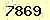 請輸入此驗證碼 : 7869