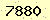 請輸入此驗證碼 : 7880