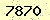 請輸入此驗證碼 : 7870
