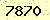 請輸入此驗證碼 : 7870