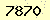 請輸入此驗證碼 : 7870