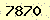 請輸入此驗證碼 : 7870