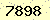 請輸入此驗證碼 : 7898