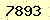 請輸入此驗證碼 : 7893