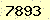 請輸入此驗證碼 : 7893