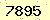 請輸入此驗證碼 : 7895