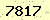 請輸入此驗證碼 : 7817