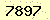 請輸入此驗證碼 : 7897