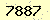 請輸入此驗證碼 : 7887