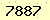 請輸入此驗證碼 : 7887
