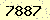 請輸入此驗證碼 : 7887