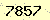 請輸入此驗證碼 : 7857