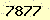 請輸入此驗證碼 : 7877