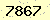 請輸入此驗證碼 : 7867