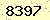請輸入此驗證碼 : 8397