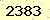 請輸入此驗證碼 : 2383