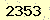 請輸入此驗證碼 : 2353