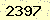 請輸入此驗證碼 : 2397