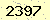 請輸入此驗證碼 : 2397