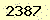 請輸入此驗證碼 : 2387