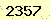 請輸入此驗證碼 : 2357