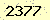 請輸入此驗證碼 : 2377