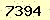 請輸入此驗證碼 : 7394
