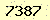請輸入此驗證碼 : 7387
