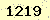 請輸入此驗證碼 : 1219
