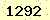 請輸入此驗證碼 : 1292