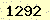 請輸入此驗證碼 : 1292