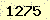 請輸入此驗證碼 : 1275