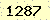 請輸入此驗證碼 : 1287
