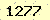 請輸入此驗證碼 : 1277