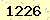 請輸入此驗證碼 : 1226