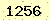 請輸入此驗證碼 : 1256