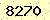 請輸入此驗證碼 : 8270