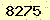 請輸入此驗證碼 : 8275