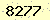 請輸入此驗證碼 : 8277