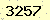 請輸入此驗證碼 : 3257