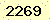 請輸入此驗證碼 : 2269