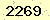 請輸入此驗證碼 : 2269