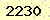 請輸入此驗證碼 : 2230