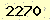 請輸入此驗證碼 : 2270