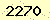 請輸入此驗證碼 : 2270
