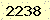 請輸入此驗證碼 : 2238