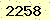 請輸入此驗證碼 : 2258