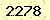 請輸入此驗證碼 : 2278