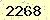 請輸入此驗證碼 : 2268